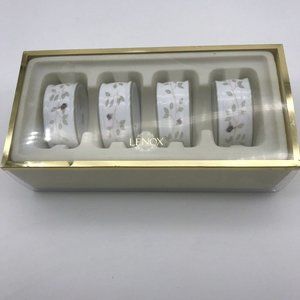 Lenox Butterfly Meadow Napkin Rings New Set of 4. in box.